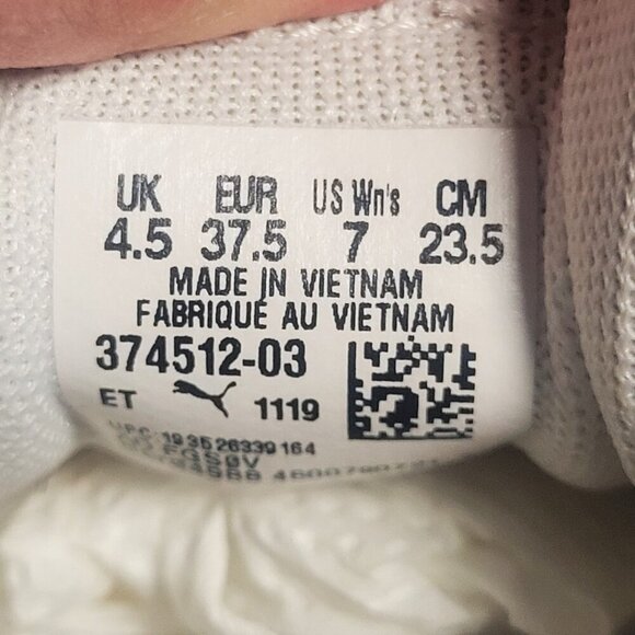 PUMA Vikky v2 White Synthetic Leather w/ Color Striping Sneakers - Size 6.5 - 7 - Picture 4 of 9